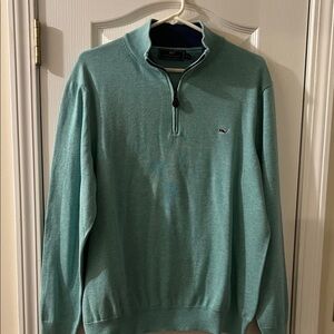 Vineyard Vines Teal Zip-Up Sweater size L